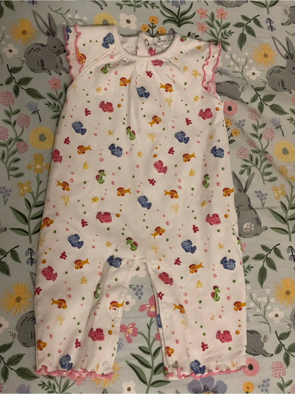 Kissy Kissy 0/3 100% Pima Cotton Fish Print